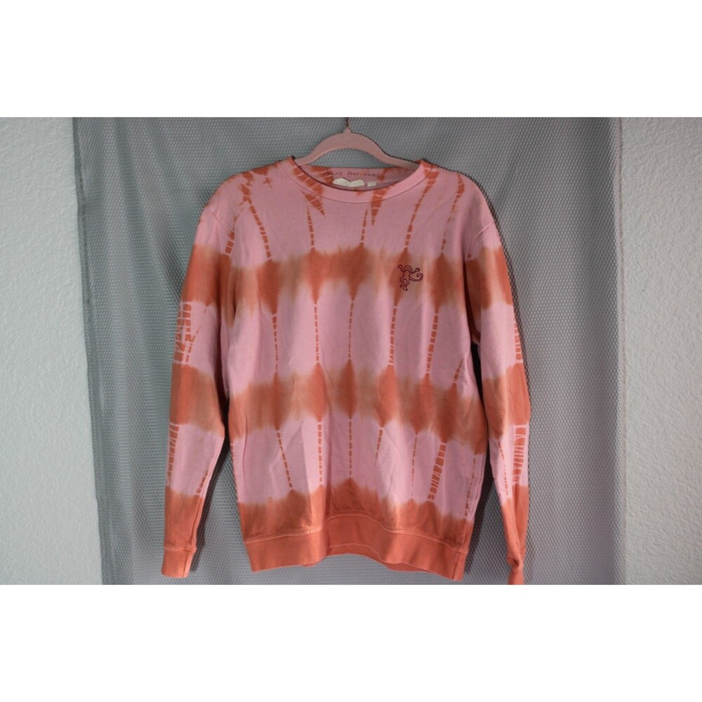 Roller Rabbit Pink/Orange  Tie Dye Sweatshirt Monkey Women’s Size Small